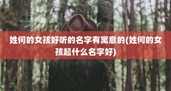 姓何的女孩好听的名字有寓意的(姓何的女孩起什么名字好)