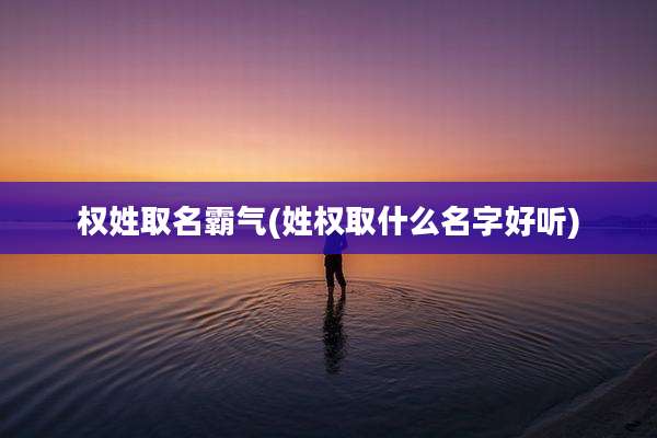 权姓取名霸气(姓权取什么名字好听)