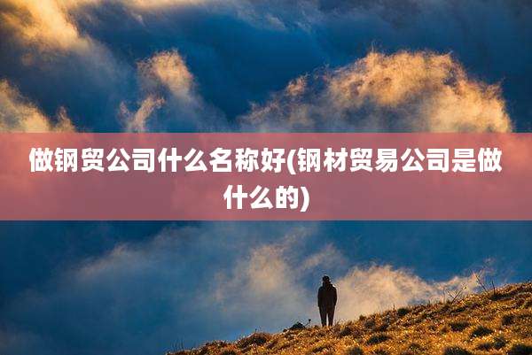 做钢贸公司什么名称好(钢材贸易公司是做什么的)