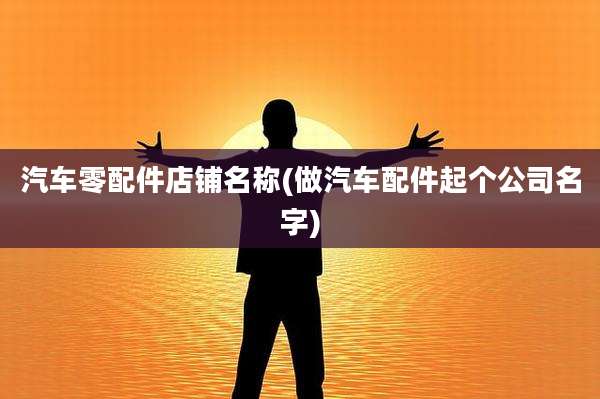 汽车零配件店铺名称(做汽车配件起个公司名字)