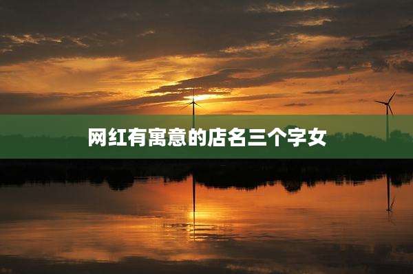 网红有寓意的店名三个字女