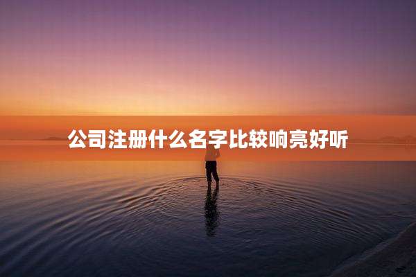 公司注册什么名字比较响亮好听