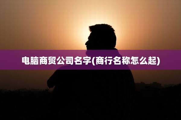 电脑商贸公司名字(商行名称怎么起)