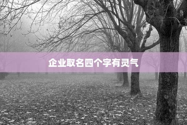 企业取名四个字有灵气