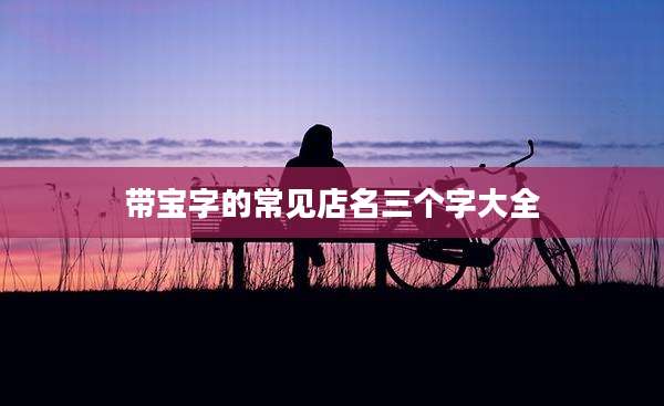 带宝字的常见店名三个字大全