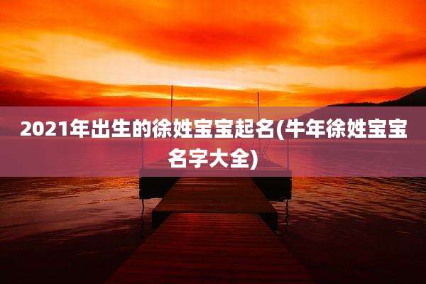2021年出生的徐姓宝宝起名(牛年徐姓宝宝名字大全)