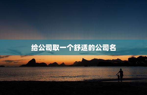 给公司取一个舒适的公司名