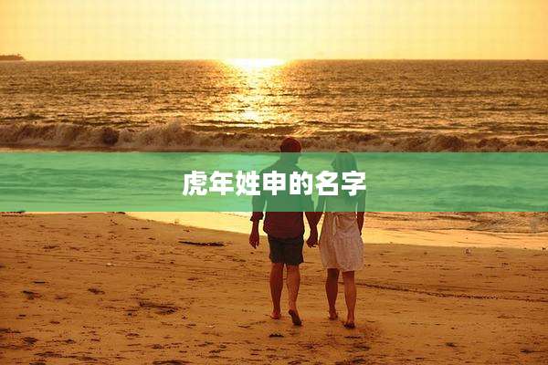 虎年姓申的名字