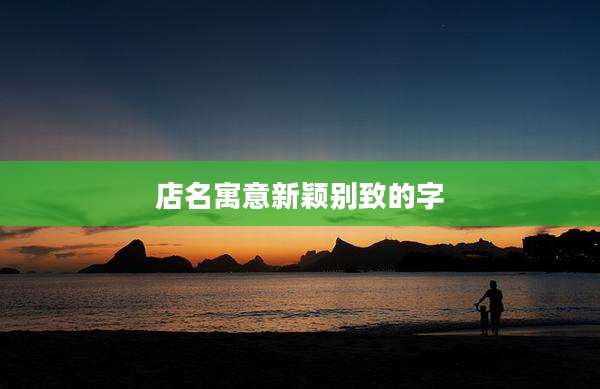 店名寓意新颖别致的字