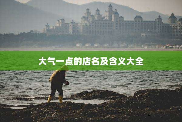 大气一点的店名及含义大全