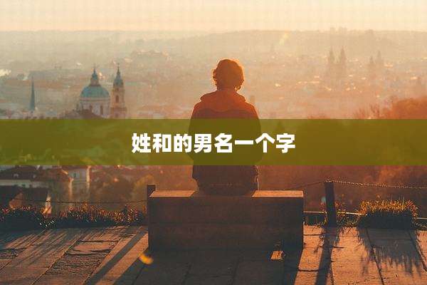 姓和的男名一个字