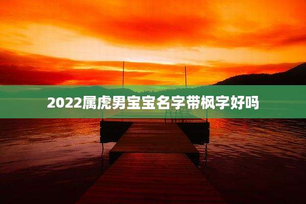 2022属虎男宝宝名字带枫字好吗