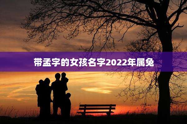 带孟字的女孩名字2022年属兔