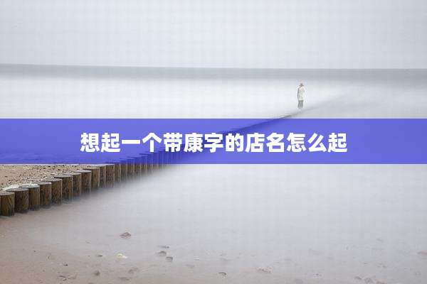 想起一个带康字的店名怎么起