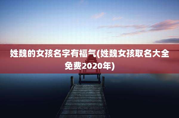 姓魏的女孩名字有福气(姓魏女孩取名大全免费2020年)