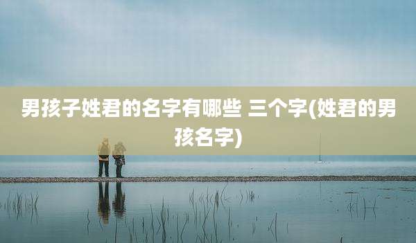 男孩子姓君的名字有哪些 三个字(姓君的男孩名字)