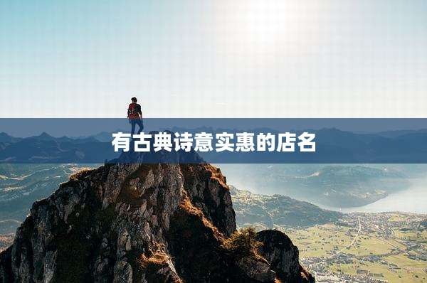 有古典诗意实惠的店名