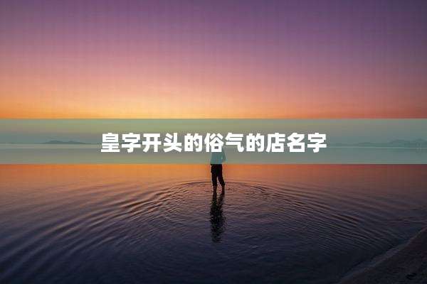 皇字开头的俗气的店名字