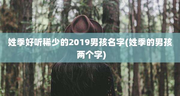 姓季好听稀少的2019男孩名字(姓季的男孩 两个字)