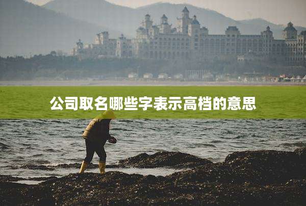 公司取名哪些字表示高档的意思