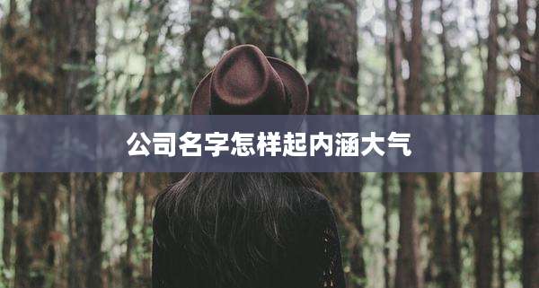 公司名字怎样起内涵大气