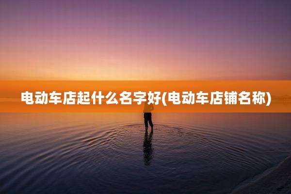 电动车店起什么名字好(电动车店铺名称)