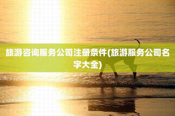 旅游咨询服务公司注册条件(旅游服务公司名字大全)