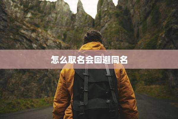 怎么取名会回避同名