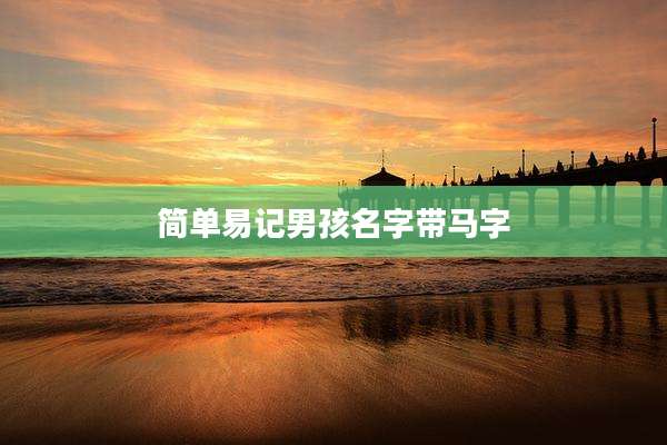简单易记男孩名字带马字