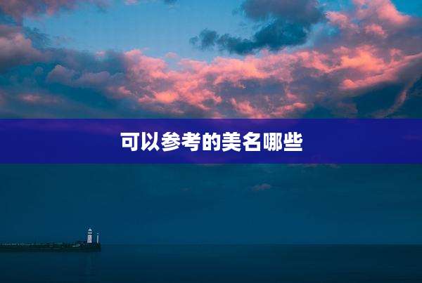 可以参考的美名哪些
