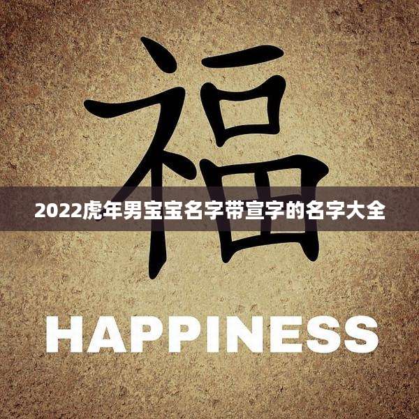 2022虎年男宝宝名字带宣字的名字大全