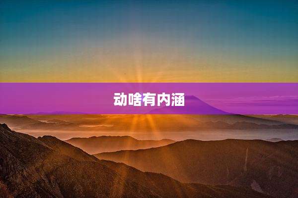 动啥有内涵