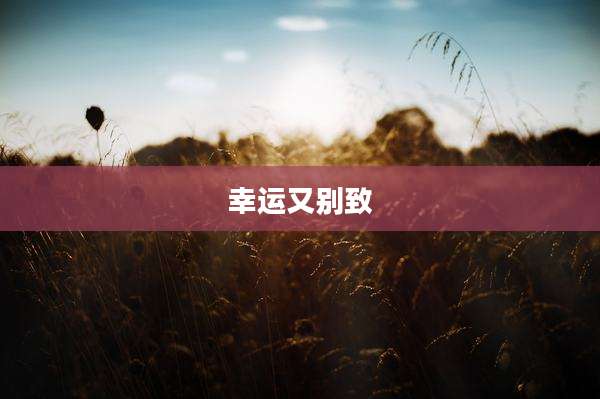幸运又别致