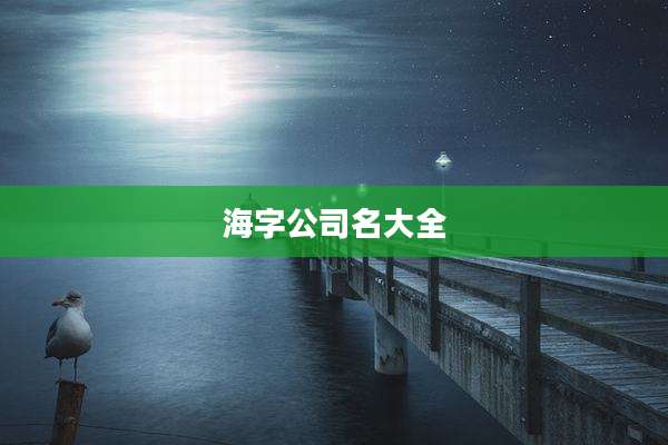 海字公司名大全