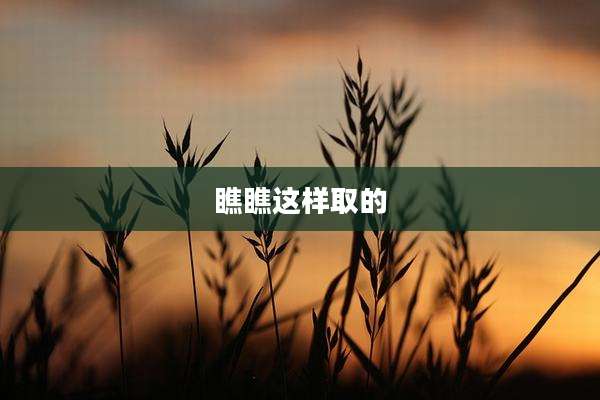 瞧瞧这样取的