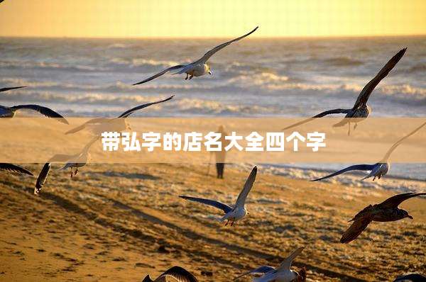 带弘字的店名大全四个字
