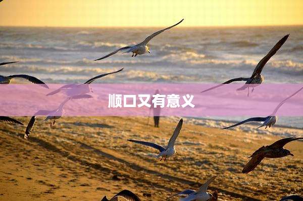 顺口又有意义