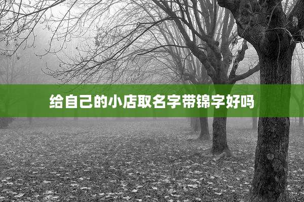 给自己的小店取名字带锦字好吗