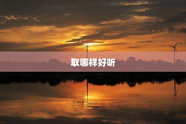 取哪样好听