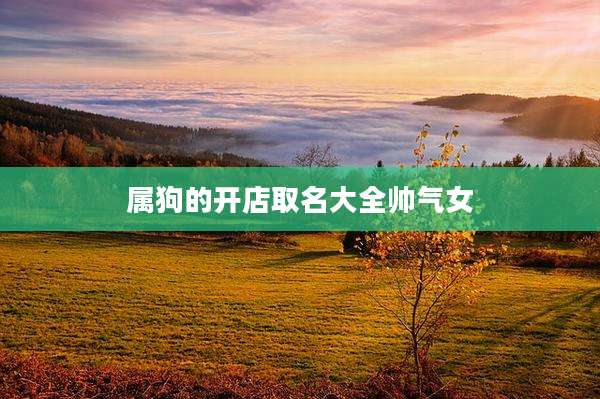 属狗的开店取名大全帅气女