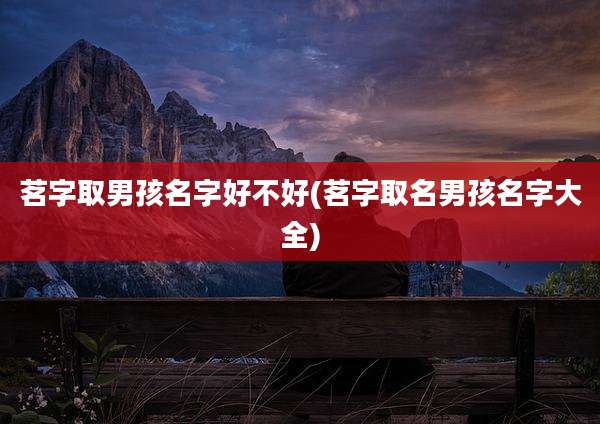 茗字取男孩名字好不好(茗字取名男孩名字大全)