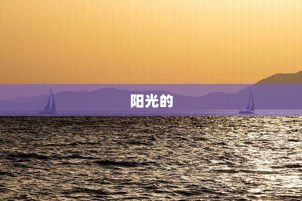 阳光的