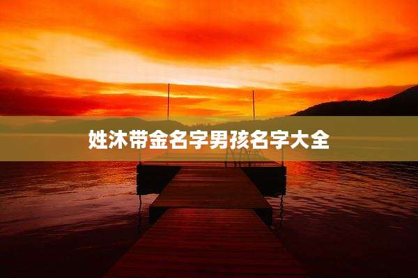 姓沐带金名字男孩名字大全