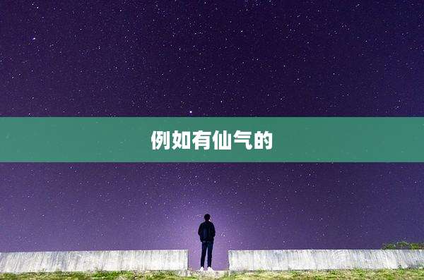 例如有仙气的