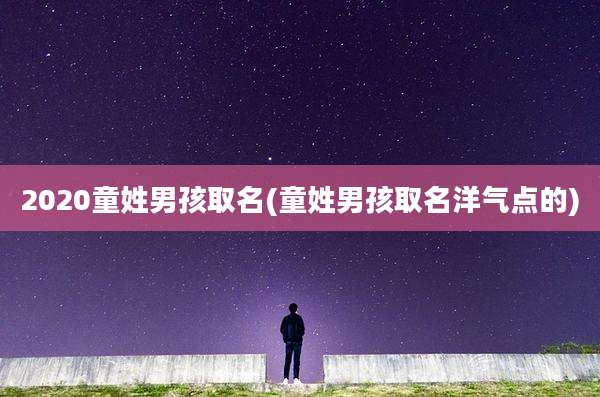2020童姓男孩取名(童姓男孩取名洋气点的)