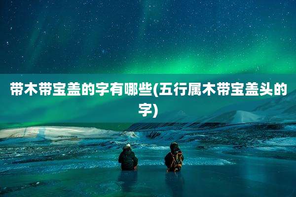 带木带宝盖的字有哪些(五行属木带宝盖头的字)