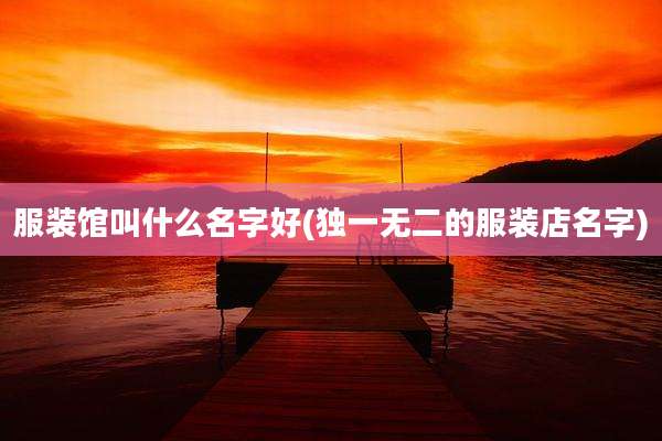 服装馆叫什么名字好(独一无二的服装店名字)
