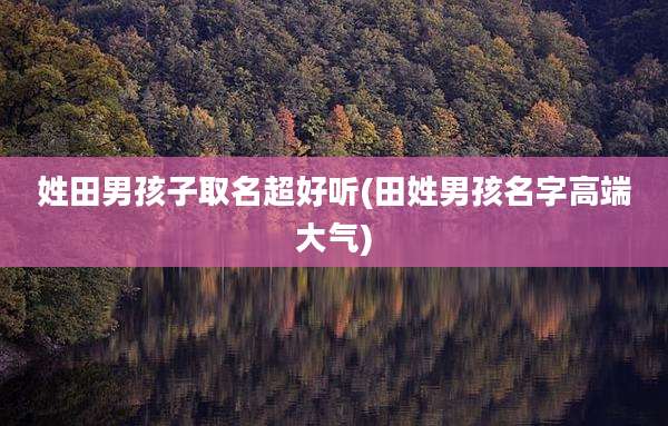姓田男孩子取名超好听(田姓男孩名字高端大气)