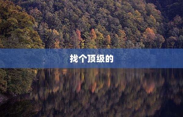 找个顶级的