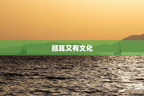 顺耳又有文化